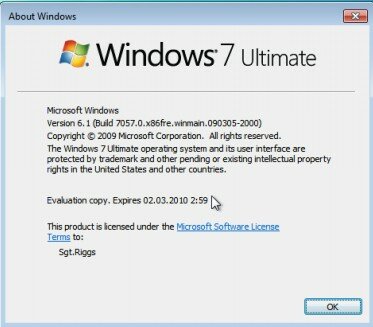 Windows 7 Build 7057